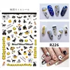 1pc Halloween water transfer nail art stickers decals nails decorations manicure tools pumpkin skull design 2