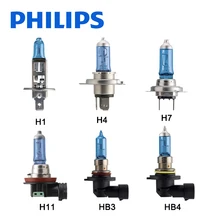 Philips H7 H4 H3 H1 H11 H8 HB3 HB4 9005 9006 галогенные лампы 12V Diamond Vision 5000K Окончательный белый светильник автомобильные аксессуары для автомобильных фар комплект из 2 предметов