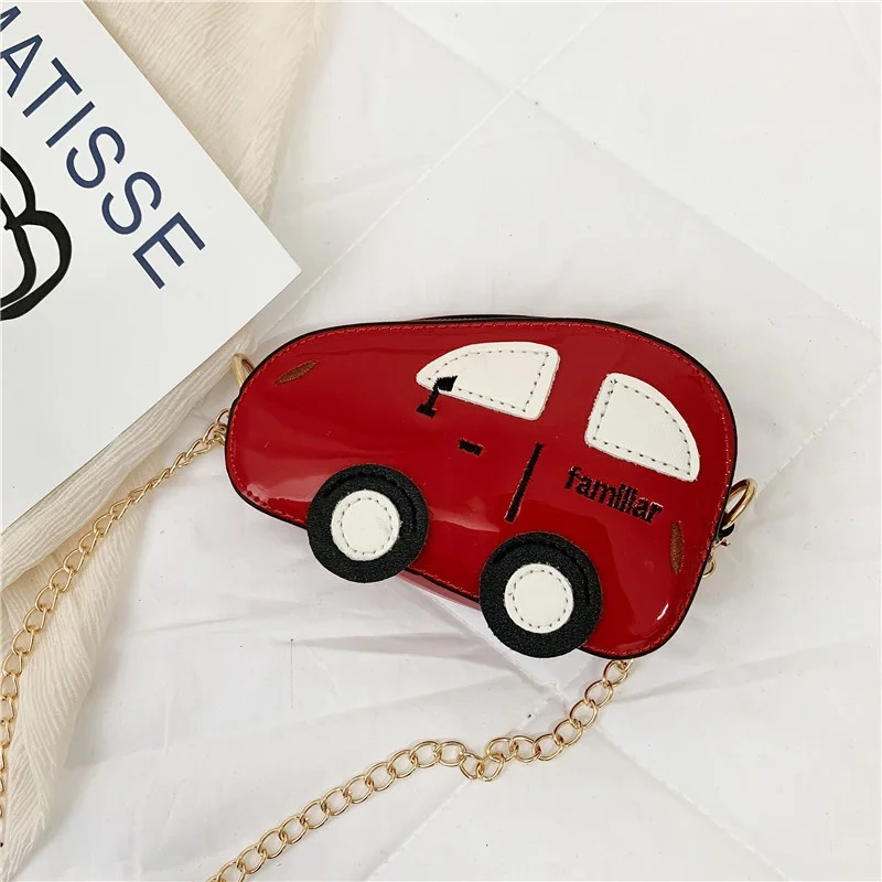 Милый маленький кошелек для маленьких девочек, сумка через плечо из искусственной кожи в форме машины, сумки на плечо для маленьких девочек, сумка-мессенджер, сумочка, кошелек