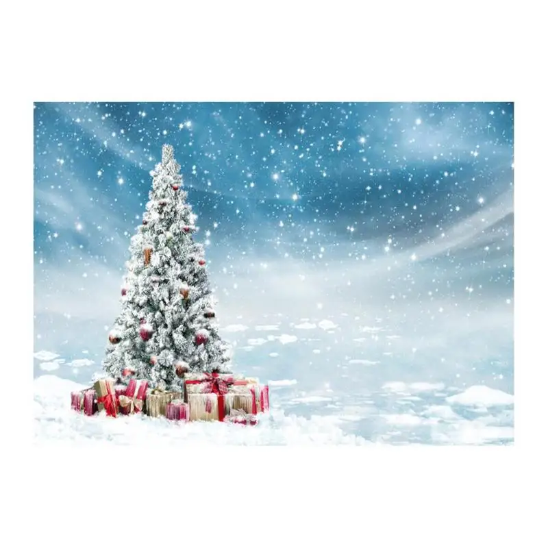 Christmas Background Cloth Snows Santa Claus Home Decor Photo Studio Fabric