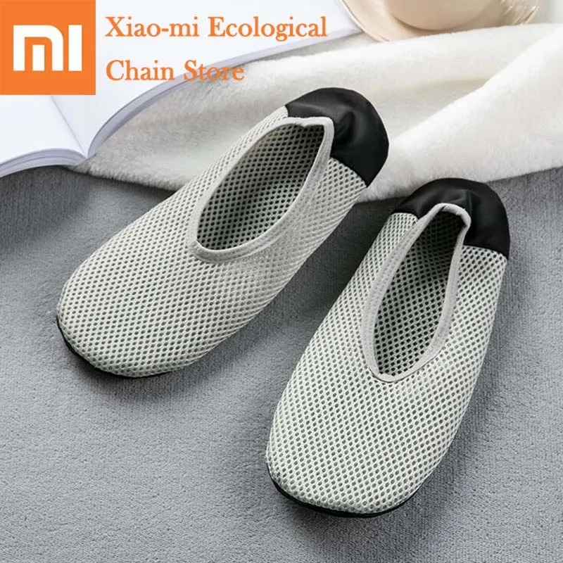 Новинка; Xiaomi JordanJudy; домашние тапочки; складной Ультра-светильник; дышащая обувь из полиэстера с сеткой; дезодорирующая обувь; домашние Повседневные тапочки