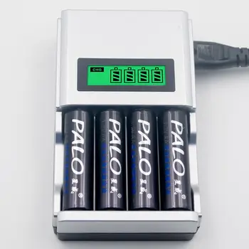 

4 Slots LCD Display Smart Intelligent Battery Charger Fast Charging Device for AA/AAA NiCd NiMh Rechargeable Batteries B85B