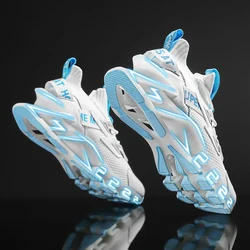 Damyuan High Quality Men Blade Sports Running Shoes Man Shock Absorption Comfortable Athletic Training Shoes Male White Sneakers