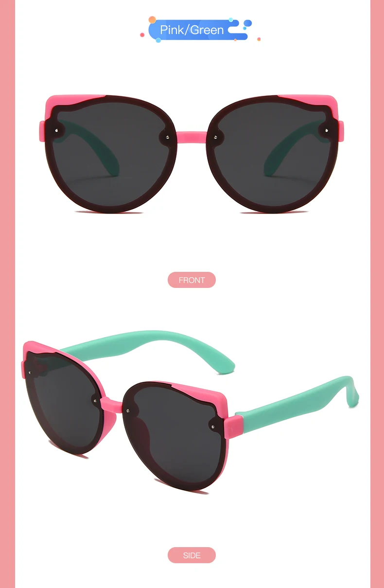 WarBlade Nuovi occhiali da sole polarizzati per bambini Moda TR90 Occhiali da sole flessibili in silicone per bambini Occhiali retrò per ragazzi e ragazze_voghion.com