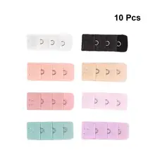 10 шт., женский бюстгальтер, удлиняющий бюстгальтер, удлиняющий крючки, узкий, 3 ряда, 1 кнопка, бюстгальтер, нижнее белье, удлиняющая Пряжка(случайный цвет