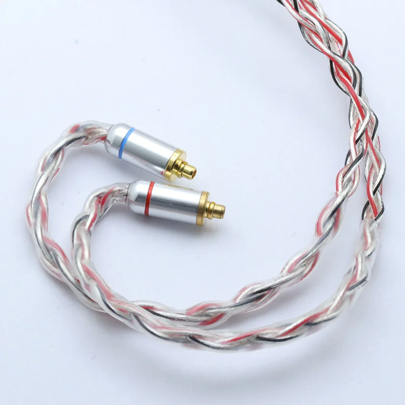 1,0 мм x 8 Core HIFI посеребренный обновленный кабель 3,5/2,5 Разъем MMCX/2Pin разъем для улучшения глубины саундстажа и присутствия