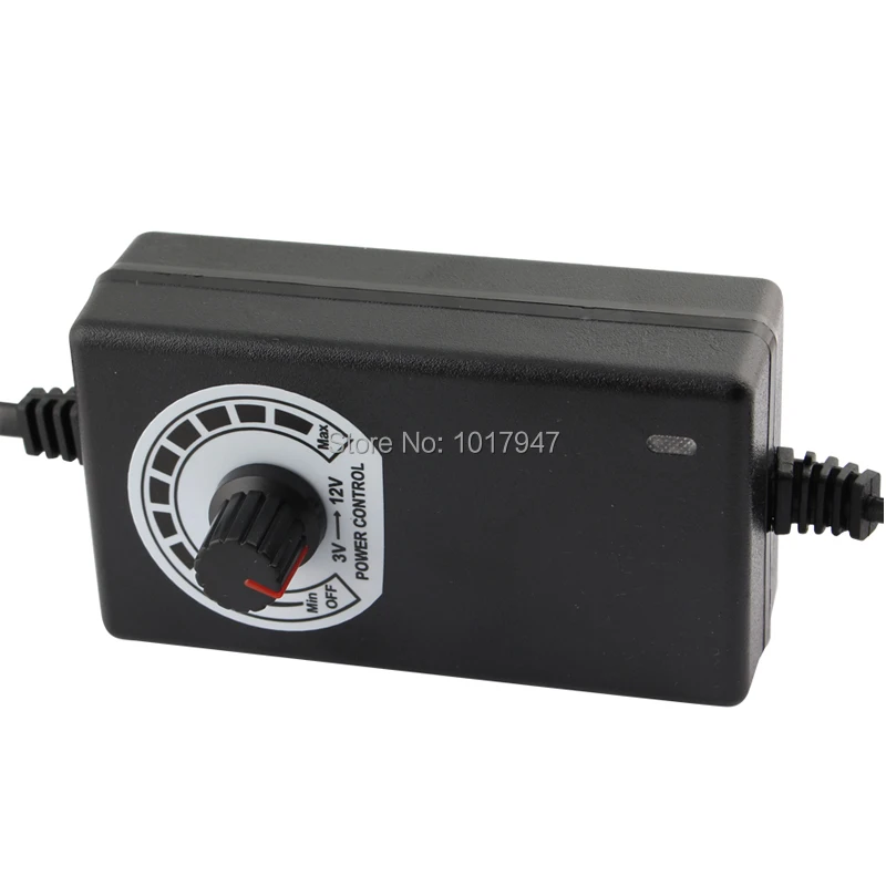 Gdstime 24W 2A 3 V-12 V AC DC адаптер с регулируемой мощностью США штекер питания адаптер мотор контроль скорости части для монитора светодиодный свет