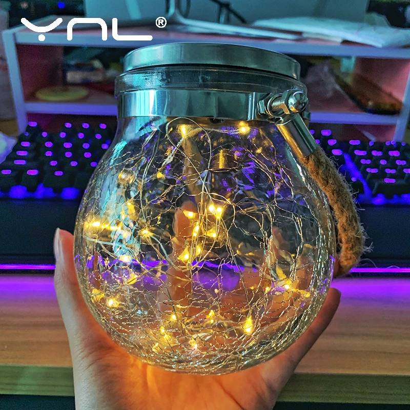 

Led Fairy Solar Crack Bottle Lights Led String Decor Lamp Garden New Year Wedding Decorations Halloween Christmas Lights Outdoor