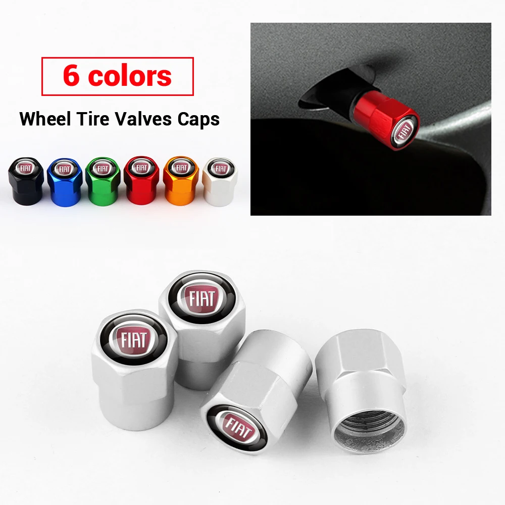 Escorpión logotipo 4 Uds coche a prueba de polvo de neumáticos de rueda de tapas de válvula de aire para Fiat Idea Stilo Ducato Grande minibús ABARTH 500 Punto Panda Tipo