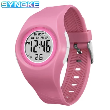 

SYNOKE Boys Girls jelly Silicone LED Digital Watch Watches Children 50M Waterproof Kids Wristwatches Reloj Relogio Montre