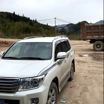 

UBUYUWANT For LAND CRUISE 2010-2016 Plastic Black Window Visor Vent Shades Sun Rain Deflector Guard Auto Accessories 4PCS/SET