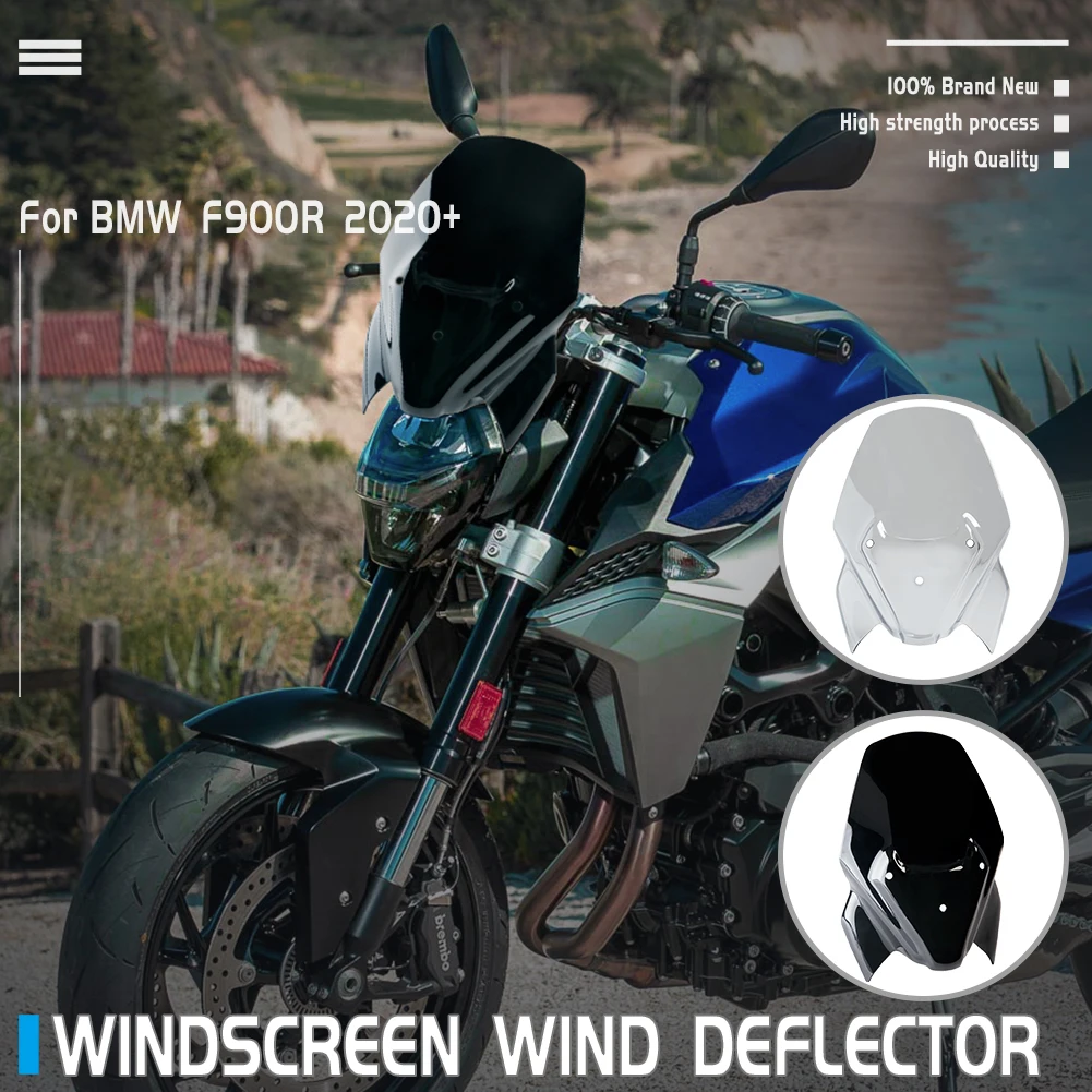 Nouveaux accessoires de moto F900r Pare-brise avant Pare-brise Déflecteur  de vent à flux d'air pour Bmw F 900r F900 R