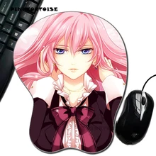 PINKTORTOISE Anime Mousepad Creative Anime megurine luka 3D Chest Silicone MousePad Wrist Rest Support Drop Shipping