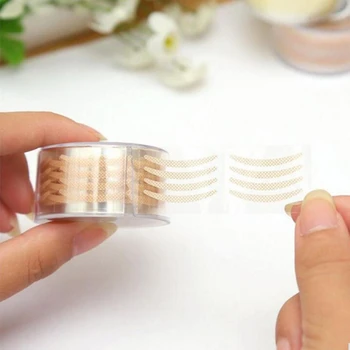 

600pcs Makeup Clear Lace mesh Beige Eyelid Eyelid Stripe Invisible double fold eyelid Tape Beauty Tools