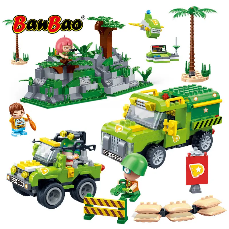 Строительные блоки Banbao для мальчиков обучающая игрушка модели автомобилей в