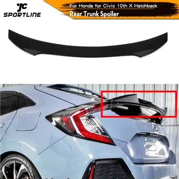 

ABS Matte / Glossy Black Rear Trunk Spoiler Boot Lip Wing for Honda for Civic X 10th Hatchback 2016 - 2019