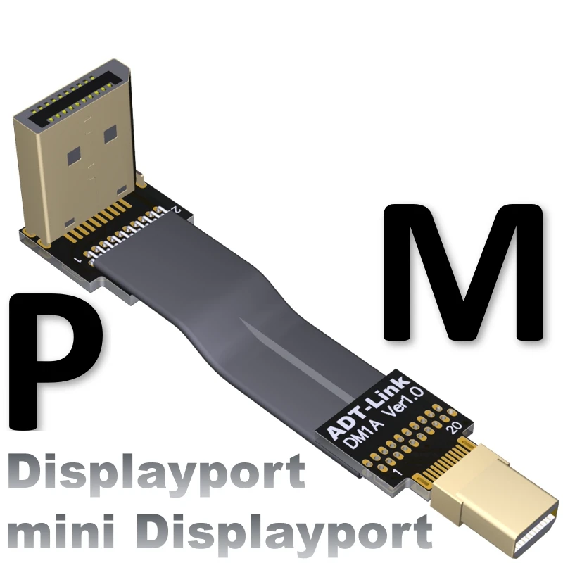 DP стандартный мини displayport1.2 Удлинительный кабель высокой четкости скошенная