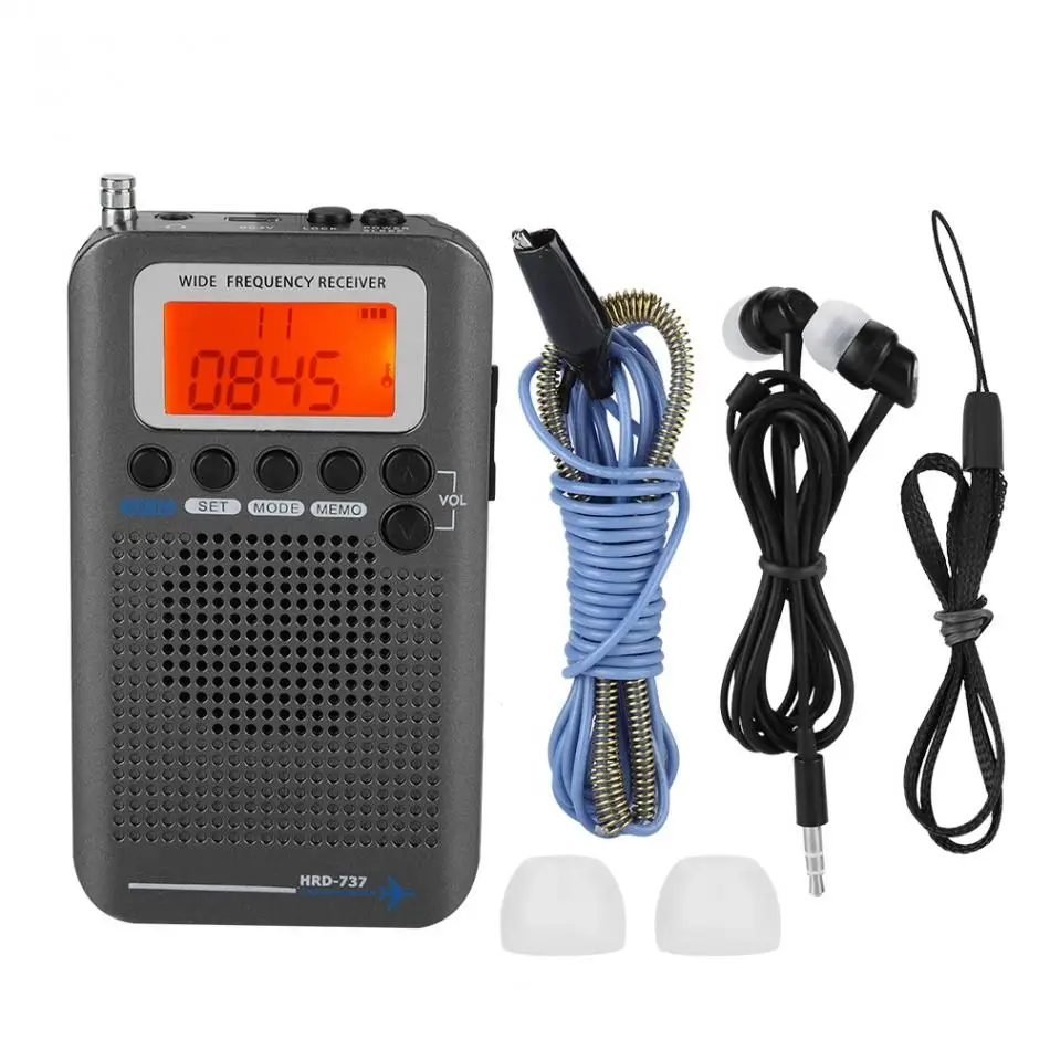 Портативный радиоприемник VHF FM AM SW CB 30 2020 МГц 25 28 223 118 с двойным будильником