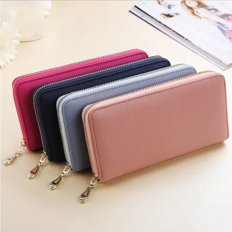 

womens wallets women and purses Newest zip genuine leather women wallet, zip clutch wallet moda mujer 2019