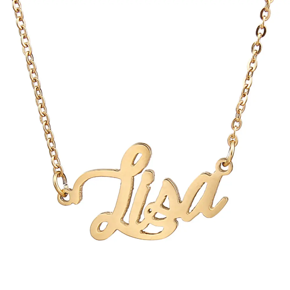 Lisa Nameplate Necklace for Women 