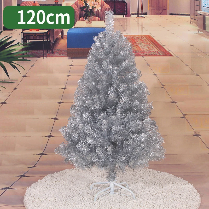 120cm Christmas tree silver artificial Christmas tree Christmas decorations for home Christmas ornaments free shipping
