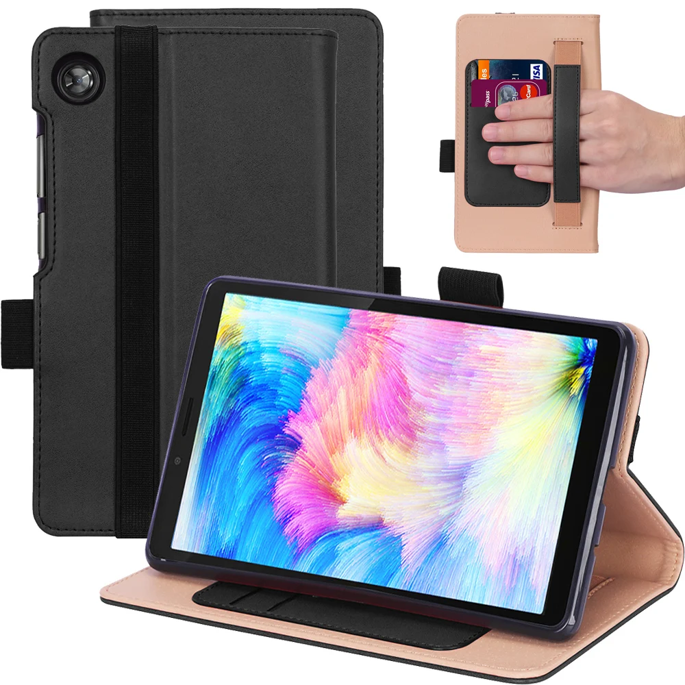Для lenovo Tab M7 TB-7305F чехол в стиле ретро из искусственной кожи чехол с откидной крышкой и отделениями для карт защитный чехол с эластичным ремешком на руку