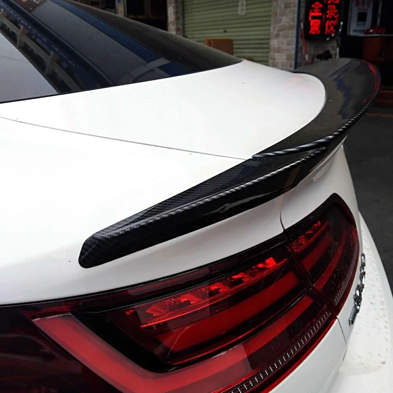 Для Volkswagen NEW CC Высокое качество углеродного волокна автомобиля украшение в виде хвостового крыла задний багажник спойлер 3 шт./компл