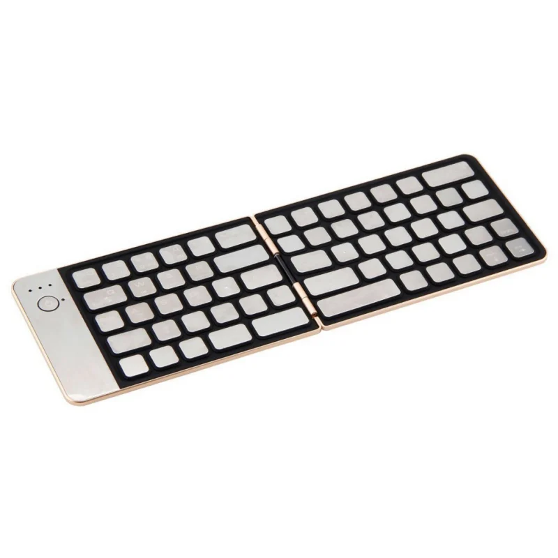 Slim Top Quality Folding Bluetooth Keyboard Slim Compact Portable Long Standby Aluminum Universal Wireless Keyboard