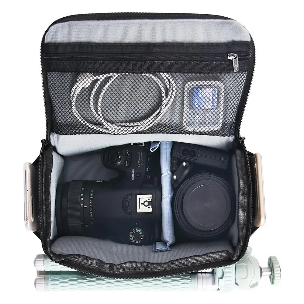 Fusitu 방수 나일론 어깨 카메라 가방 DSLR 비디오 카메라 가방 렌즈 파우치 가방 캐논 니콘 B500 P900 D90 D750 D7000