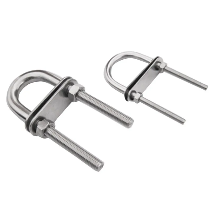 

Stainless Steel 304 Marine Boat U Bolt With Nuts And Plates M8*100 M10*130 Optional High Quality U Nut & Bolt Sets