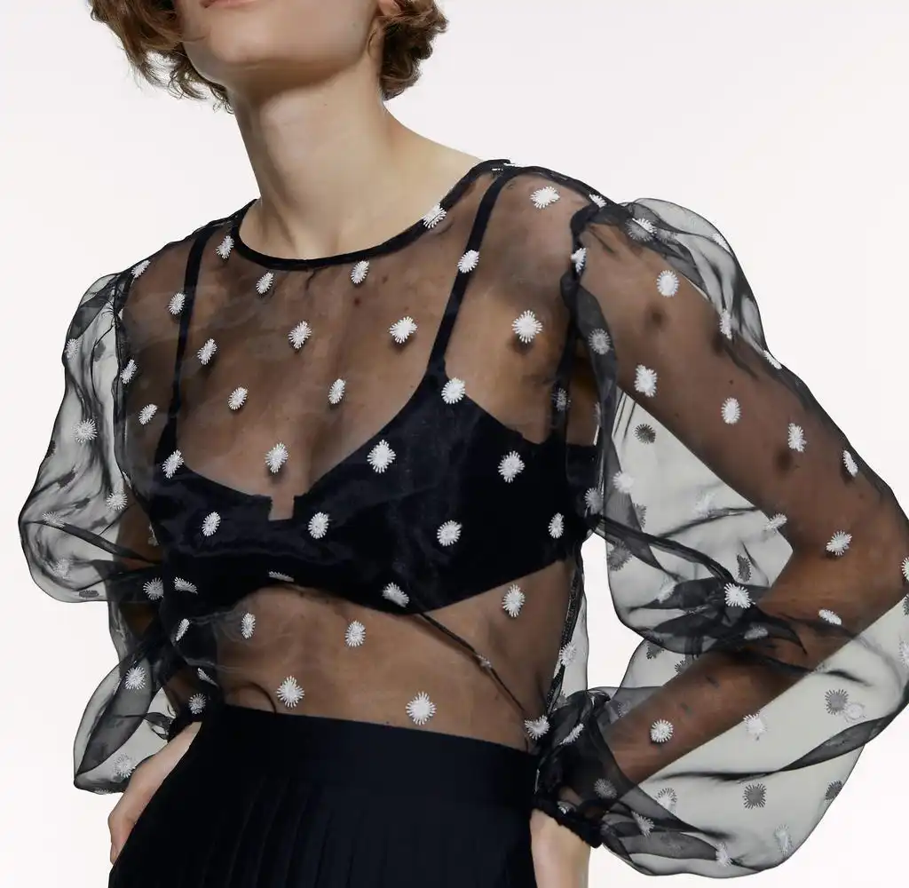organza sheer top