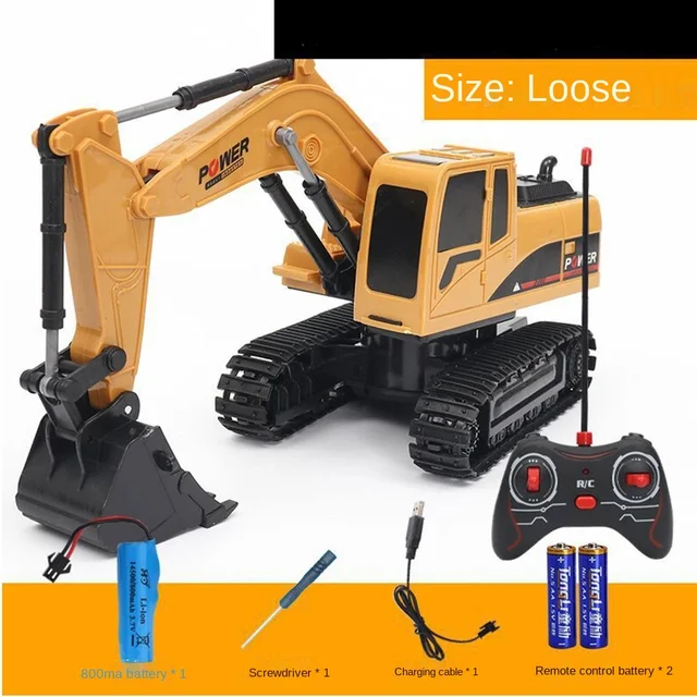 1:24 RC Trucks Remote Control Excavator Bulldozer Toy Engineering Car Electric Vehicle Crane Dump Truck Toys for boy Kids Gift 2
