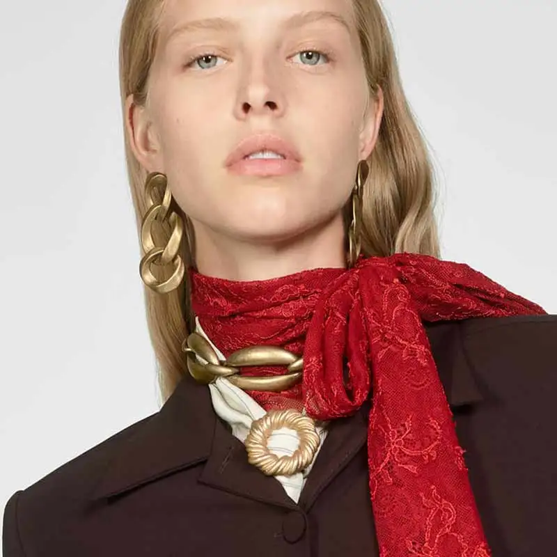 Girlgo ZA, панк, большое металлическое ожерелье-чокер для женщин,, новейшая мода, Круглый Макси-воротник, ожерелье, массивные украшения, рождественские подарки