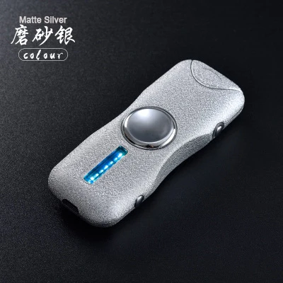 Matte Silver Friget Spinner зажигалка электрическая зажигалка с гнездом usb двойная дуга плазма перезаряжаемая металлическая сигарета сигара 2 дуги Зажигалка премиум подарок - Color Name: Matte Silver