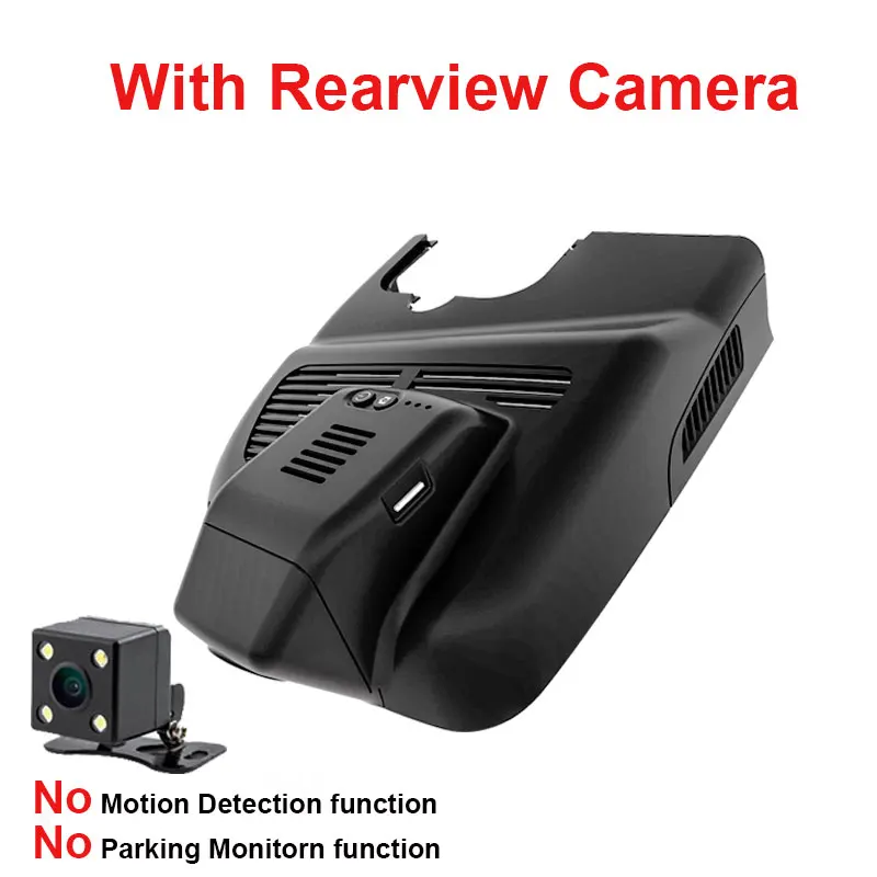 With Rear Lens Kampacar HD Автомобильный Wifi видеорегистратор Novatek 96658 для Mercedes Benz A180 A45 GLA Class GLA220 GLA260 два объектива DVR Dash camera s - Название цвета: With Rear Lens