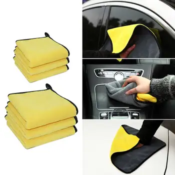 

6pcs/set Car Cleaning Cloth Professional Auto Detailing Microfiber Towels Waxing