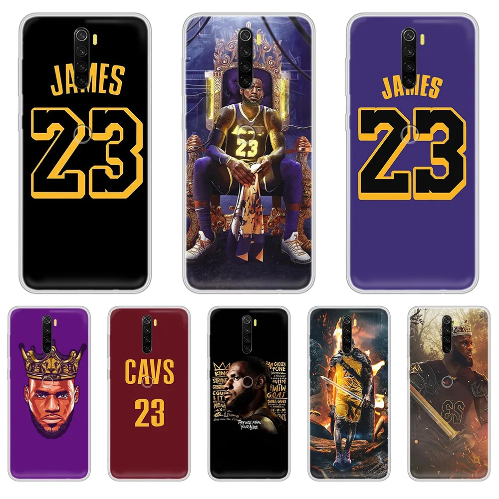 

James Basketball LeBron King 3D fashion funda prime Transparent Phone Case For XIAOMI Redmi Note 3 4 5 6 7 8 9 9s Pro max 8T 4X