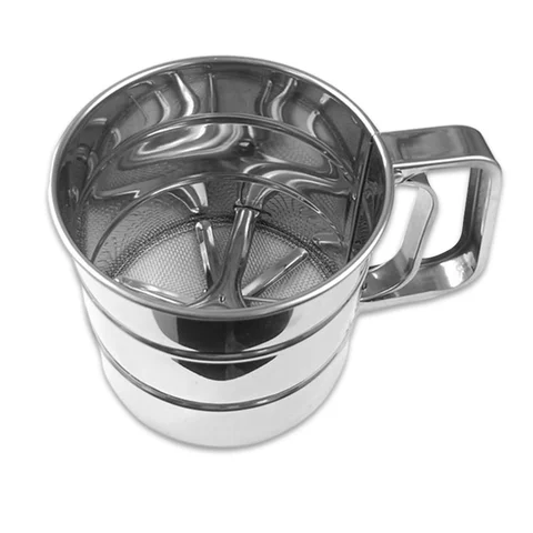 Flour Sieve Semi-automatic Home Kitchen Icing Sugar  Baking kitchen Gadget For Cakes Sugar Mesh Sieve Pastry Tools