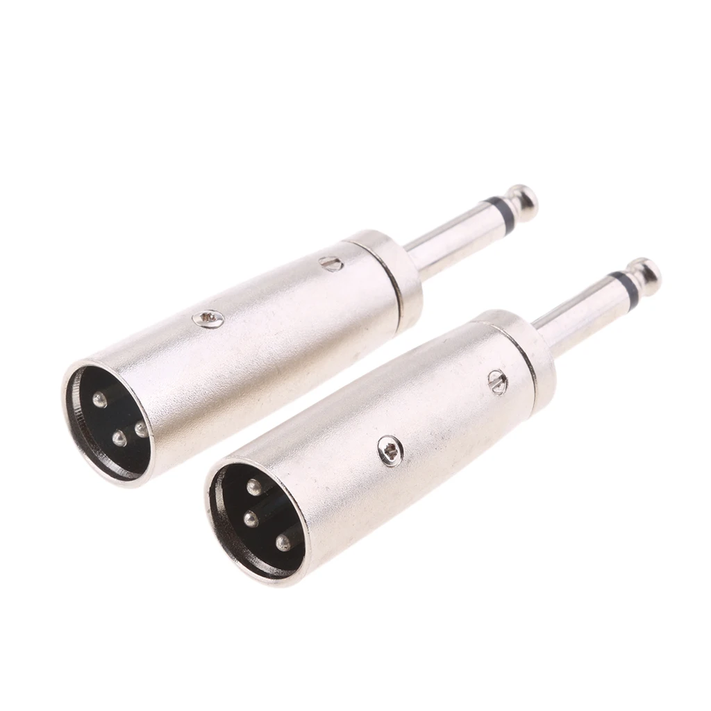 2 Pack XLR 3-Pin Male to 1/4