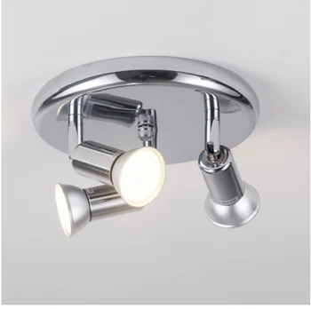 

LED Ceiling Light with 3 Swiveling Light Spots AC 90-260V GU10 Adjustable Angle Lighting Fixtures Decoration
