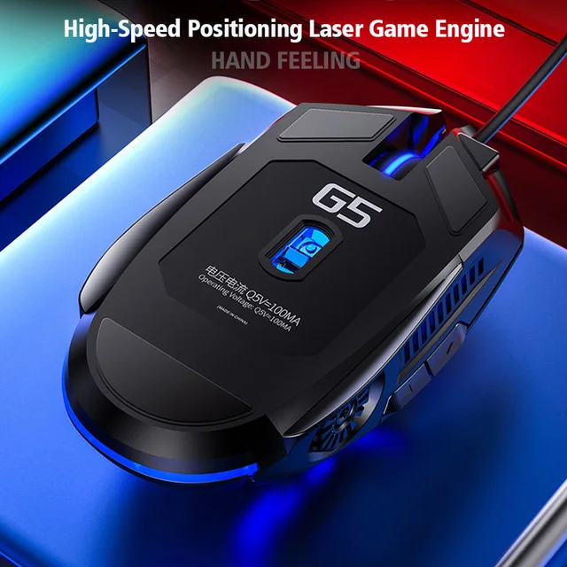 Ratón de juegos 6D de 3200DPI, Mouse silencioso LED luminoso ajustable USB para ordenador portátil, PC, mecánico, 4 de alta velocidad - Imagen 4
