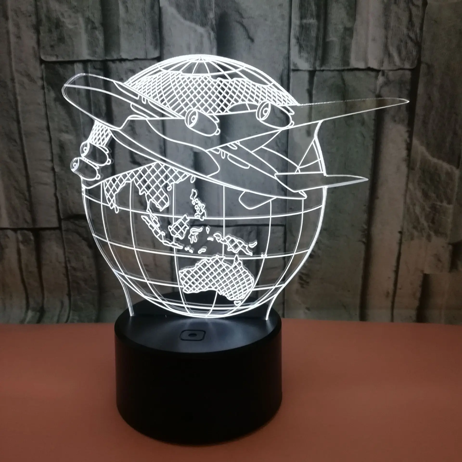 Настольные светодиодные 3d лампы с самолетом светодиодный светильник питанием от