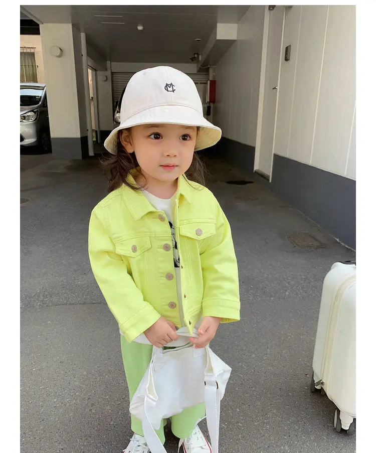 Menina do Bebê Primavera Nova Menino Moda Legal Denim Cabolsa Algodão Doce Cor Crianças Jaquetas Cabolsas Roupas Casuais 2020 24 crianças jaquetas casacos crianças roupas casuais