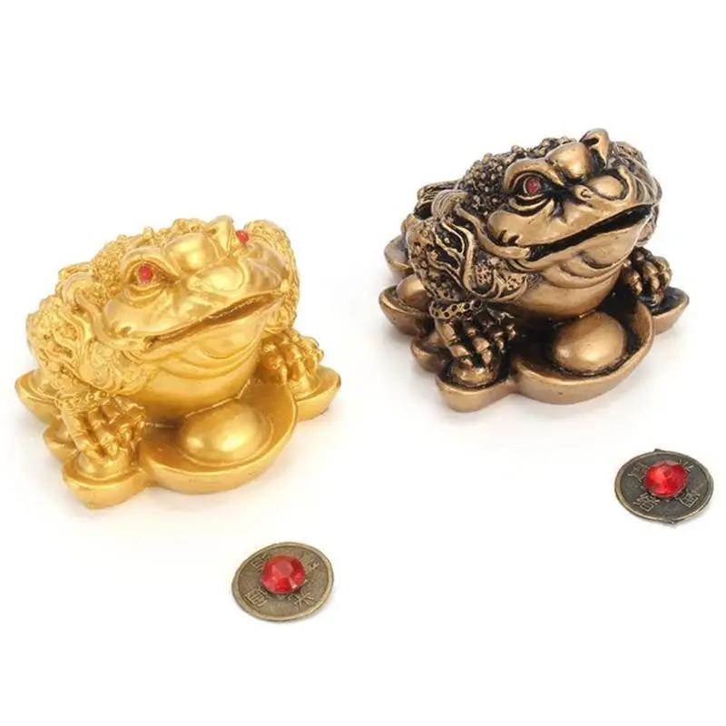 Китайский фэн-шуй деньги удача богатство Лягушка Жаба монета украшение дома офис украшения счастливые подарки бронза