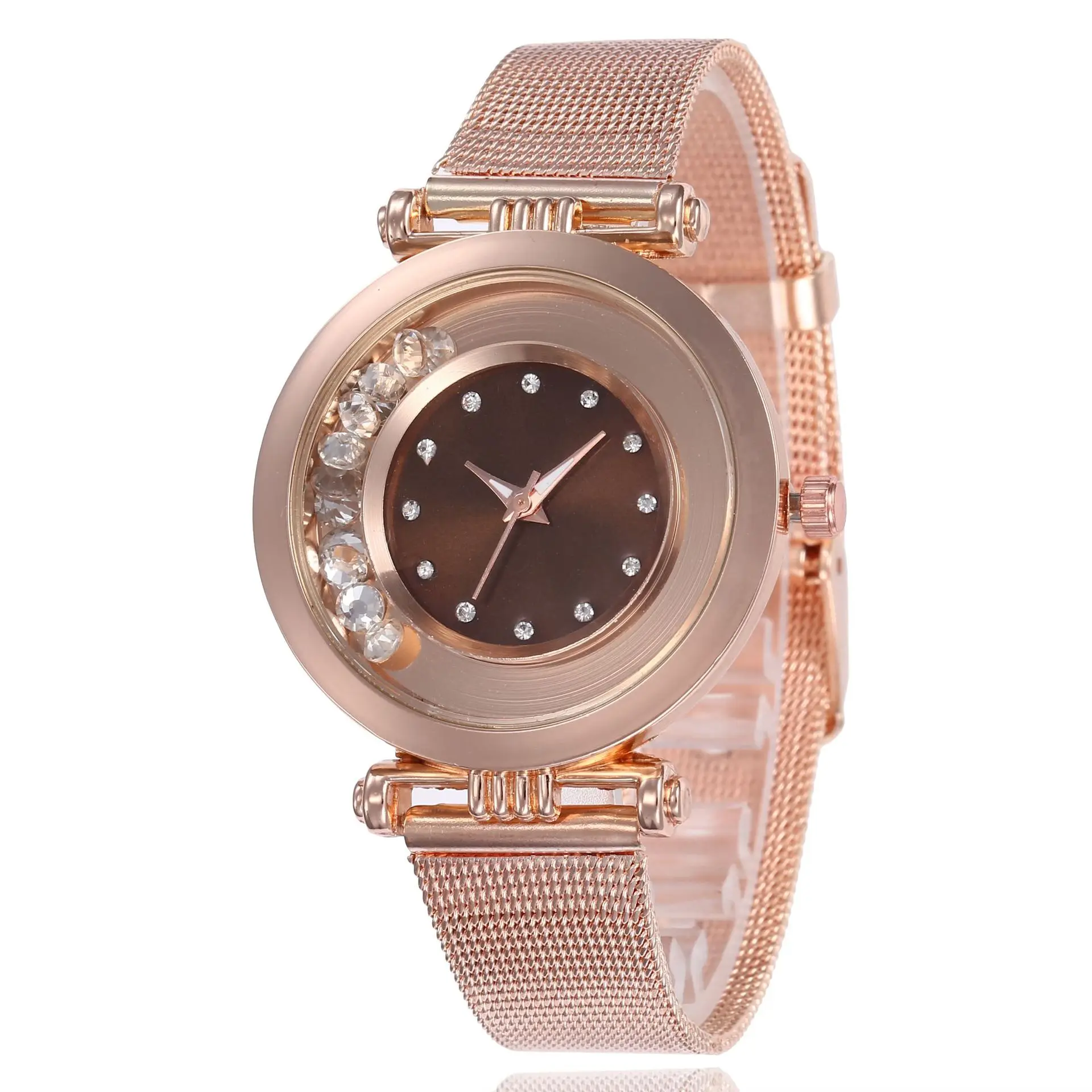 

2019 New Style Online Celebrity Style Quicksand Man-made Diamond Mesh Belt Watch Strap Women's Ultra-Thin Watch Women's Fashion
