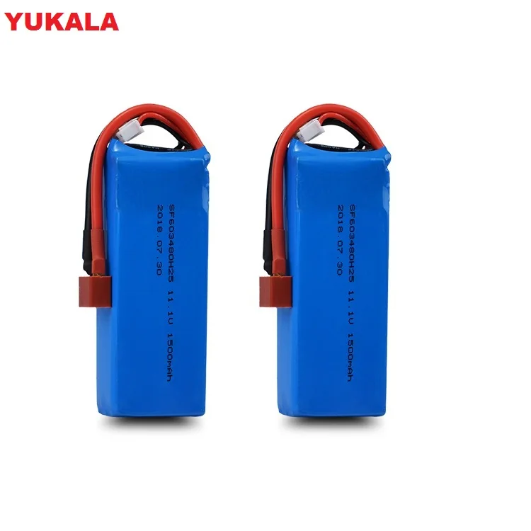 YUKALA 11.1V 1500MAH 25C Lipo Battery For WLtoys V950 RC Models Airplane Helicopter Car Boat Quadcopter 11.1 v 1500 mah