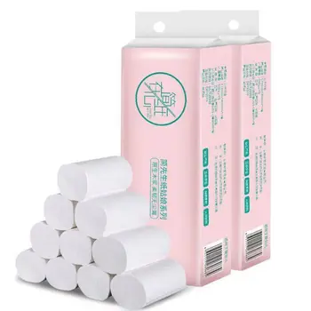 

Practical 12 Rolls Of Toilet Paper Raw Wood Pulp Toilet Paper Useful Toilet Paper Disposable Paper Towal Home Clean Supplies