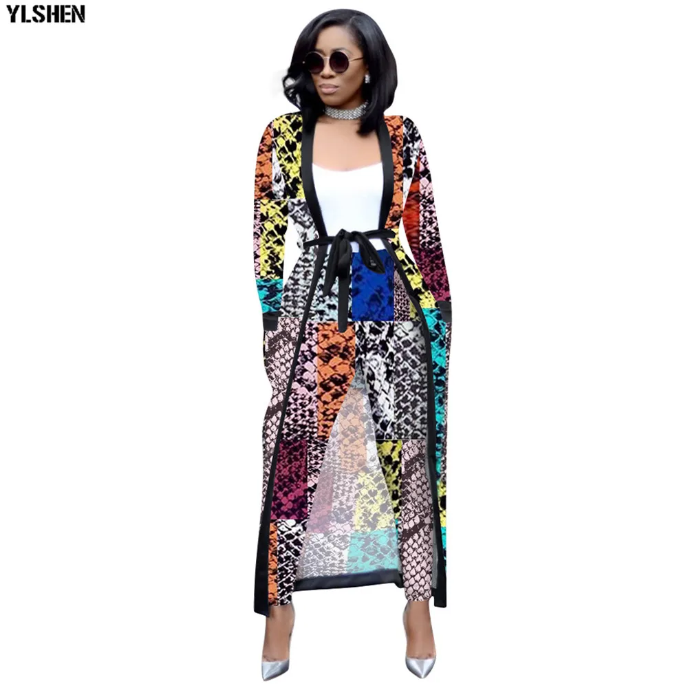 Print African Dresses for Women 2 Piece Set Dashiki Plus Size African Clothes Africa Clothing Pants Suit Bazin Robe Africaine 27