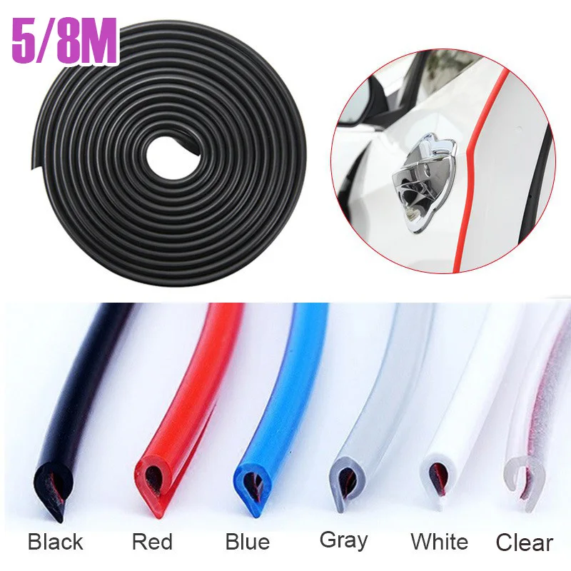 

5m/8m U Type Car Door Edge Rubber Strip Scratch Protector Moulding Strip Protection Strips Sealing Anti-rub DIY Car-styling CSV