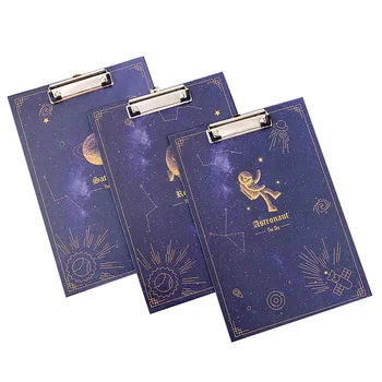 

Creative Fantasy Starry Sky A4 File Board Folder Test Paper Folder Student Pad Board Writing Board Folder